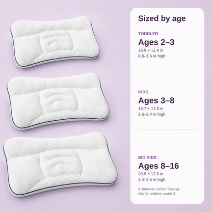 Little Rheva size guide: Toddler, Kids and Big Kids with dimensions